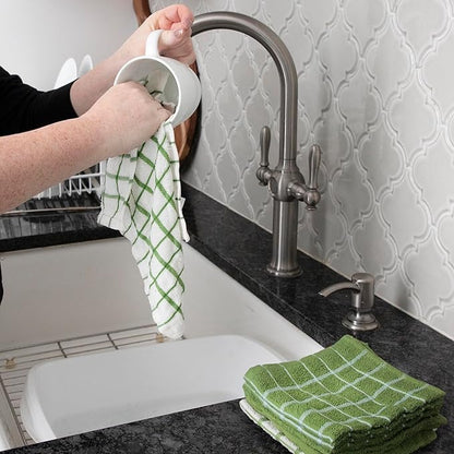 Ritz Terry Check Dish Cloth Set: Highly Absorbent & Super Soft