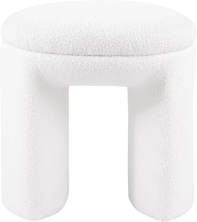 Furniture of America Rami Modern 18-inch Solid Wood Upholstered Ottoman