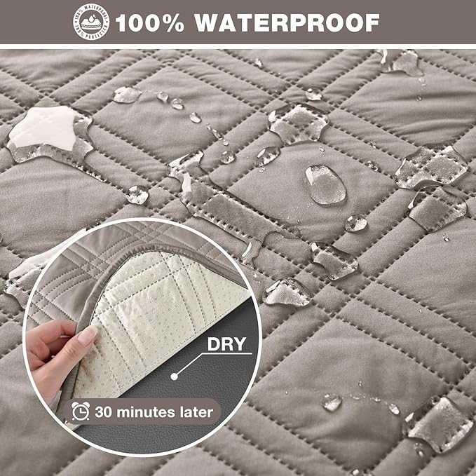 TAOCOCO Waterproof Recliner Sofa Cover, Non Slip Split Recliner Couch Covers