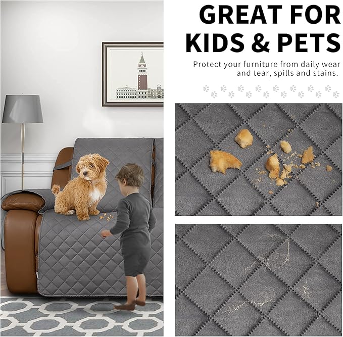 Easy-Going Oversized Loveseat Recliner Cover, Reversible Couch Cover