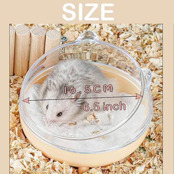 Meow&Woof 2 Pack Cozy Small Animal Beds with Hock, Winter Guinea Pig House, Hamster Sand Bath Container, Large Sandbox Toilet Gerbil Batheoom, Tiny Chinchilla Dust Bathtub Sand Bath Box for Hamster Ca
