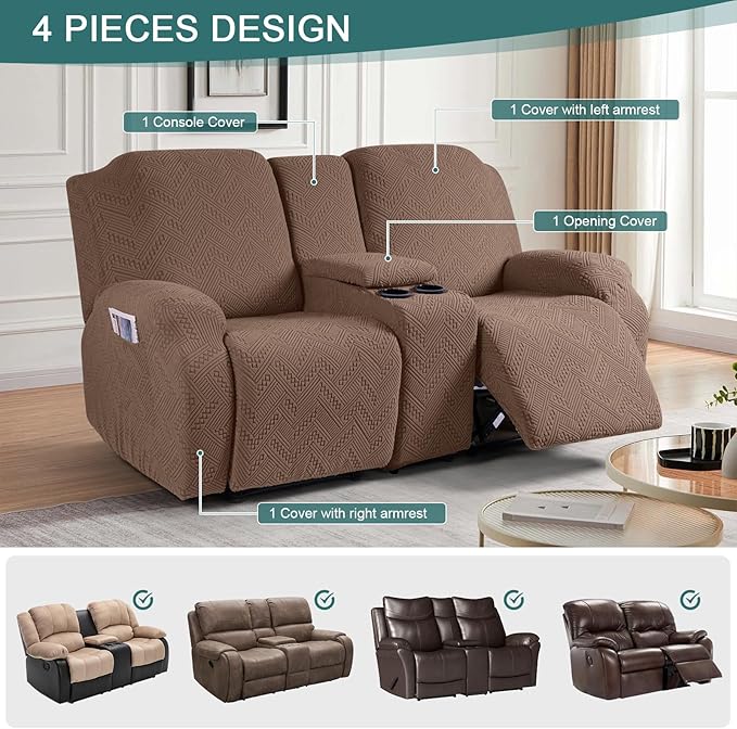 Ruaozz Loveseat Recliner Covers