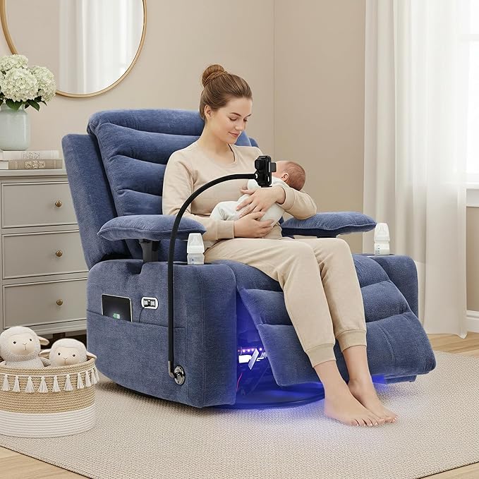 Olela Power Glider Recliner Nursery Chair, Swivel Rocking Chair