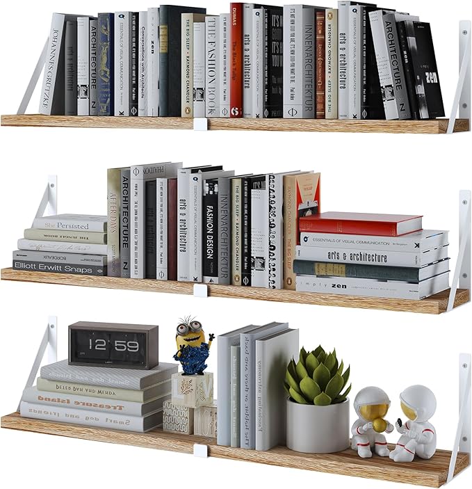 Austin yan Floating Bookshelf ，33inch, Wall Mounted Shelves