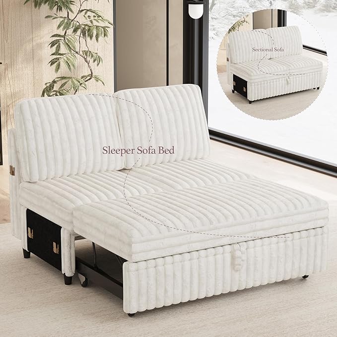 Belffin Corduroy Sleeper Sofa