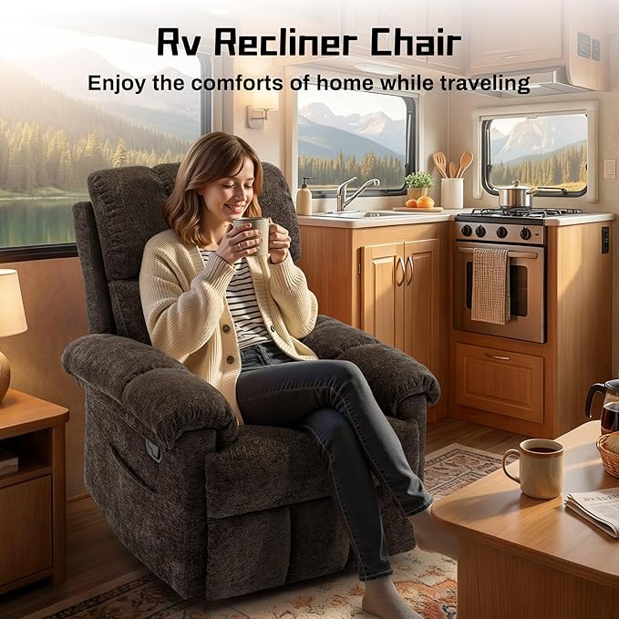 Korser Recliner Chair, Swivel Rocker Recliner Chair