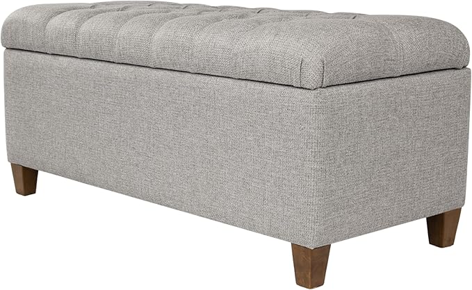 Homepop Home Decor Tufted Ainsley Button Storage Ottoman Bench
