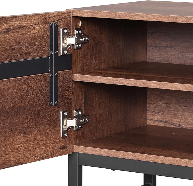 WAMPAT Modern TV Stand for 50-75 Inch TVs, Wood Entertainment Center