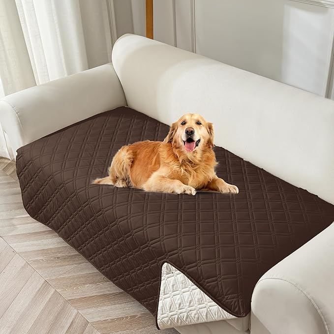 Genina Waterproof Couch Cover, Washable Anti-Slip 51 inch Loveseat Sofa Covers