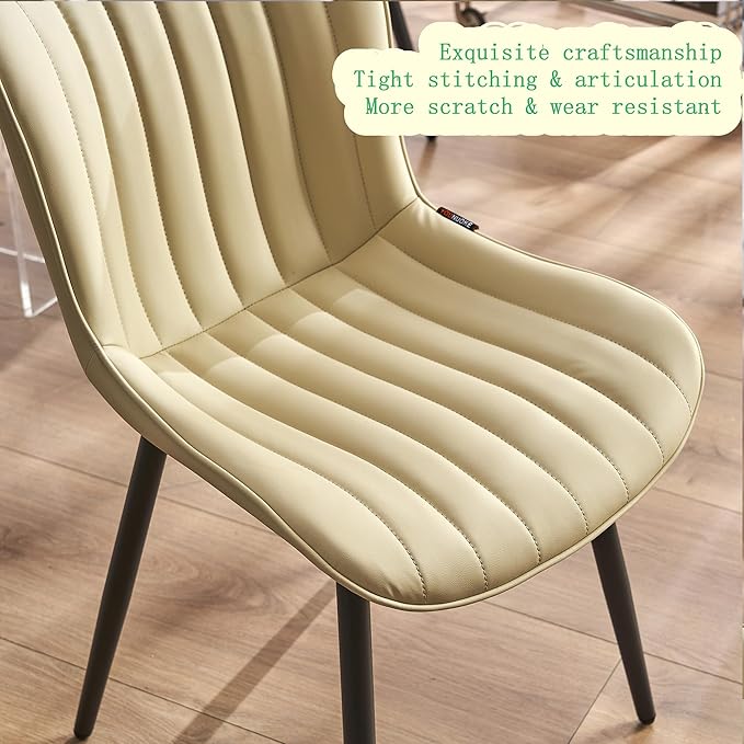 YOUNUOKE Mid-Century Modern Dining Chairs Set of 2, Armless Accent Chair