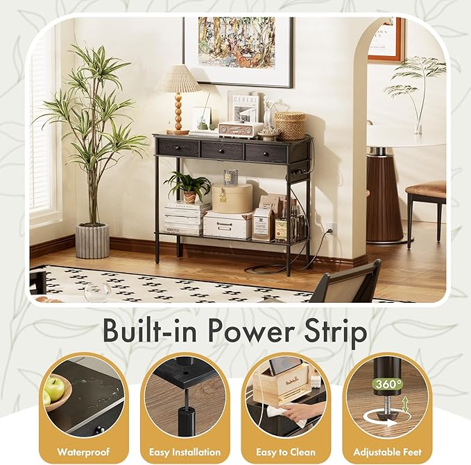 38" Entryway Table Console Table