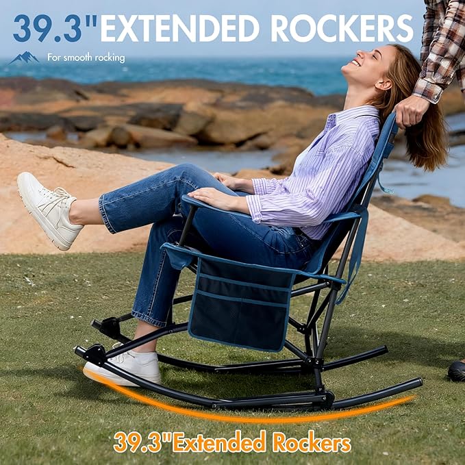Portal Outdoor Rocking Chair Camping Folding Portable Rocker