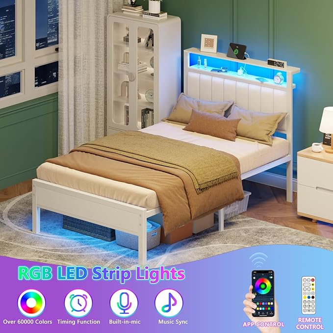 Furnulem Twin Size Bed Frame