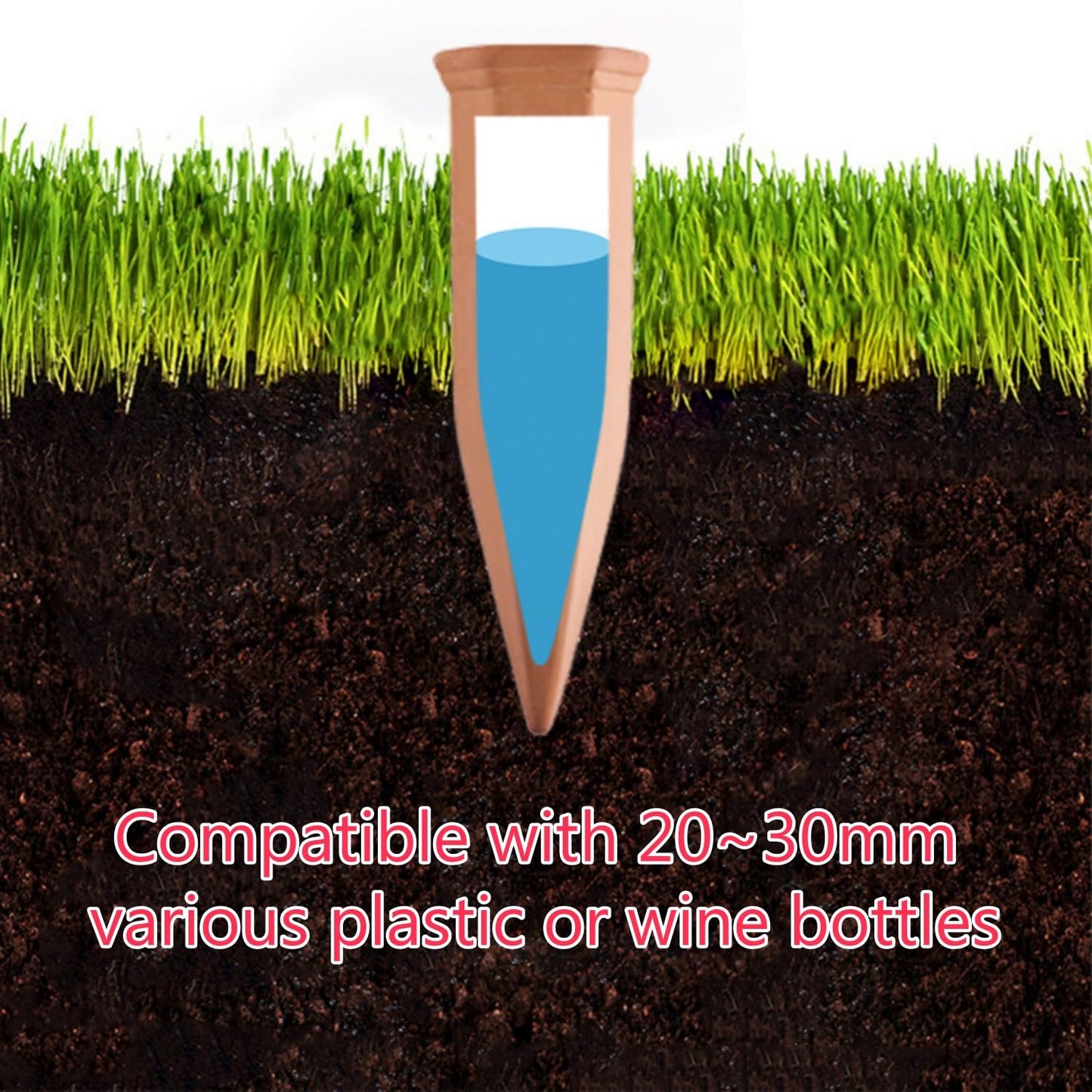 Qinsuikai 4 Pack Plant Watering Devices, Watering Can Shape Terracotta Watering Spikes, Vacation Self Watering Planter Insert, Automatic Plant Waterer for Indoor Outdoor Plants (Watering Cans)