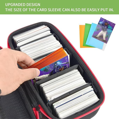 ALKOO Premium 900+ Trading Card Carrying Case - Hard Shell TCG Travel Storage Bag with Dividers & Shoulder Strap - Holds 900+ Sleeved Cards or Deck Boxes - Compatible with MTG & Sports Cards