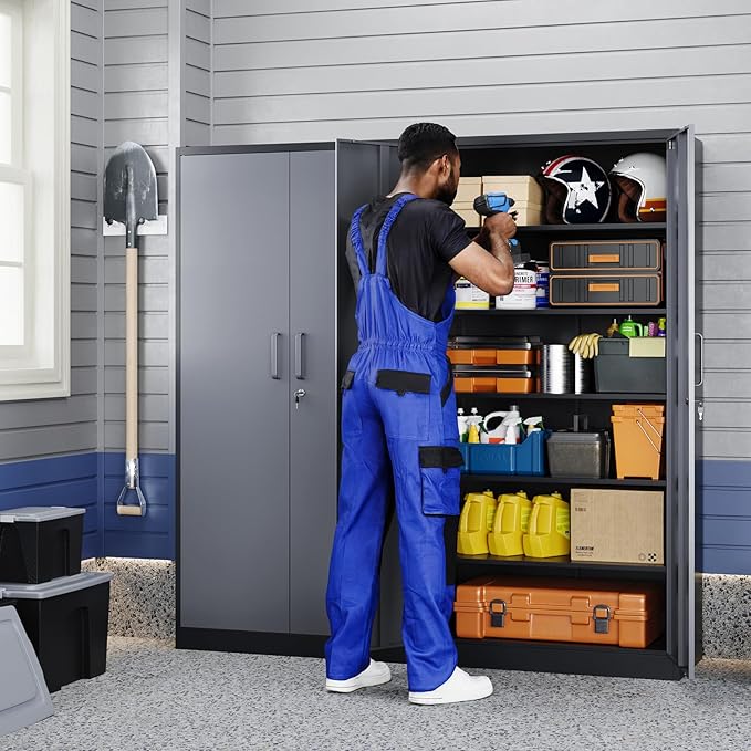 Yizosh Metal Garage Storage Cabinet