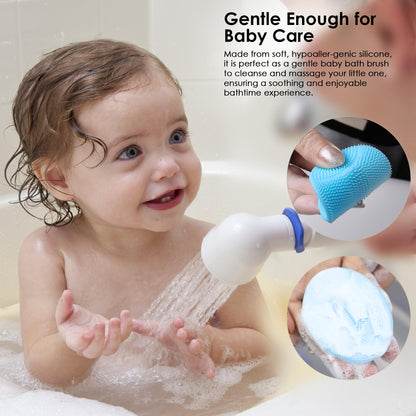 INNERNEED Super Soft Silicone Face Cleanser and Massager Brush Manual Facial Cleansing Scrubber Handheld Wash Pad for Sensitive, Delicate, Dry Skin (Pack of 4)