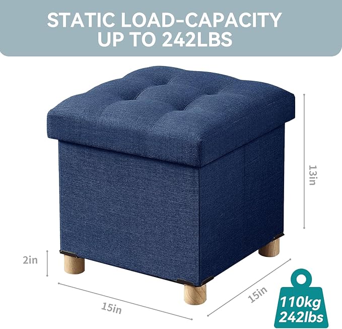 BRIAN & DANY Ottoman with Storage, Small Storage Ottoman