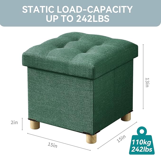 BRIAN & DANY Ottoman with Storage, Small Storage Ottoman
