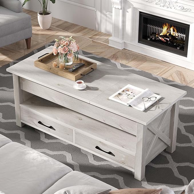 Seventable Coffee Table, 39.3" Lift Top Coffee Table