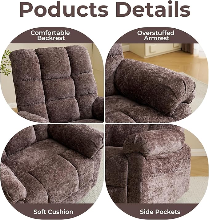 Oversized Swivel Rocker Recliner