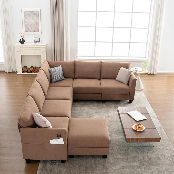 122.8" Large Sectional Couches for Living Room, 6 Seater L Shaped Modular