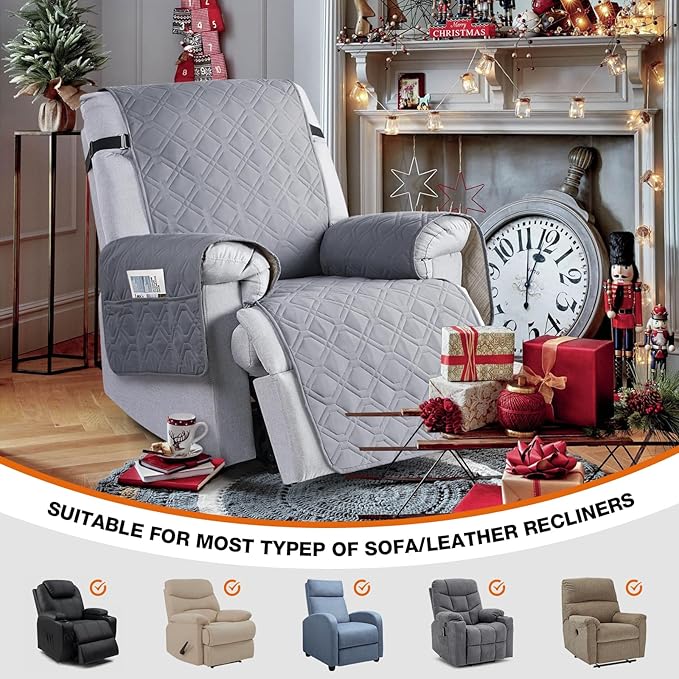 VANSOFY 100% Waterproof Recliner Chair Covers, Recliner Cover Non-Slip Dog