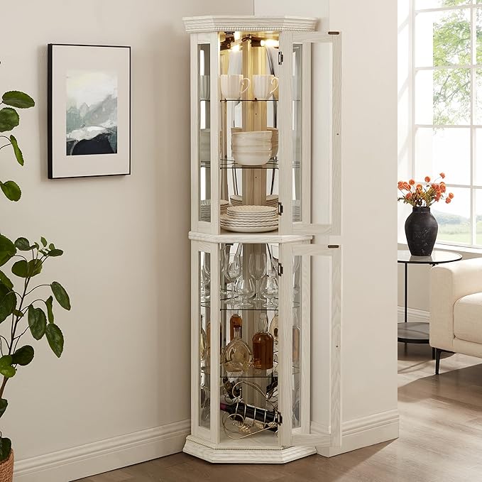 Glass Corner Display Cabinet