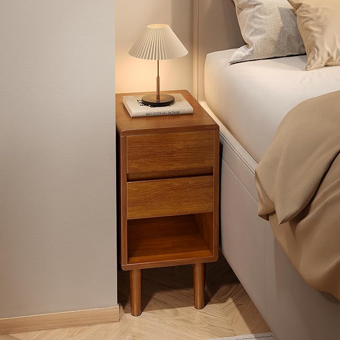 Narrow Nightstand 2 Drawers