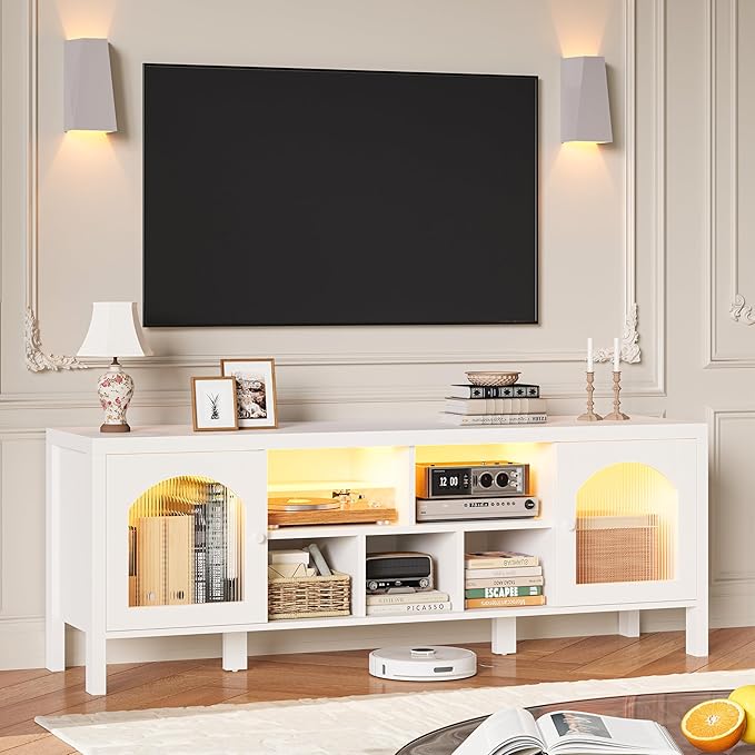 IRONCK TV Stand for 65 Inch TV, Modern Media TV Console