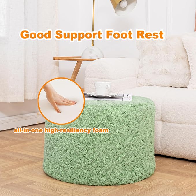 Plush Multi-Functional Ottoman Pouf – Ergonomic Ottoman Foot Rest