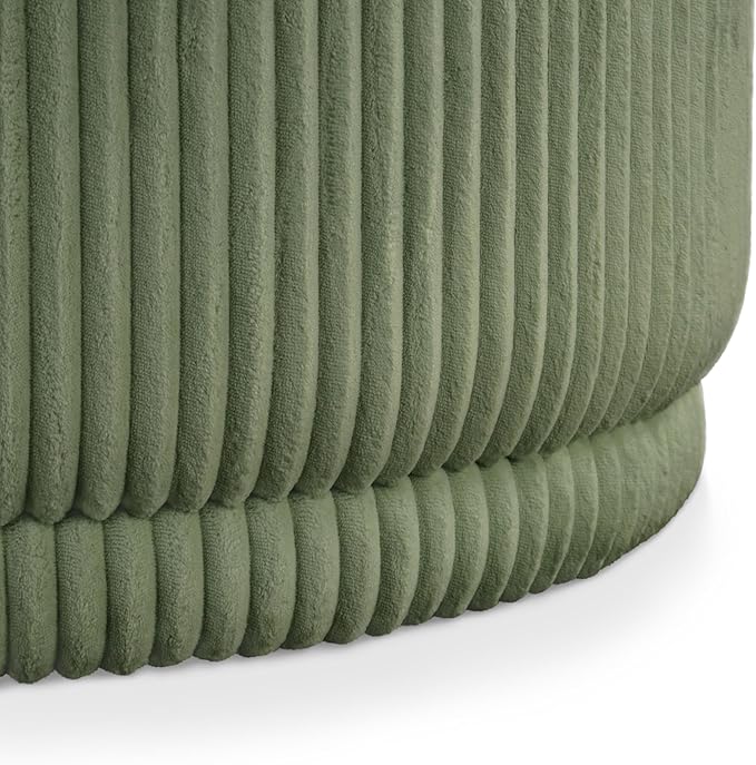 Furniture of America Lennox Modern Chenille 29-inch Round Storage Ottoman