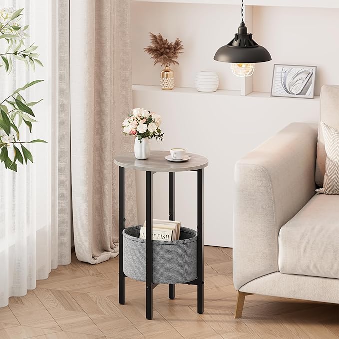 Vagusicc Round Side Table End Table