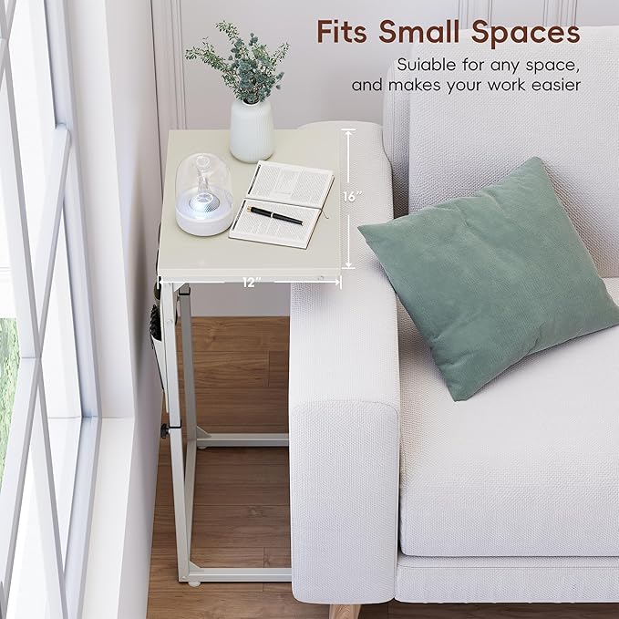 Vagusicc C-Shaped End Table