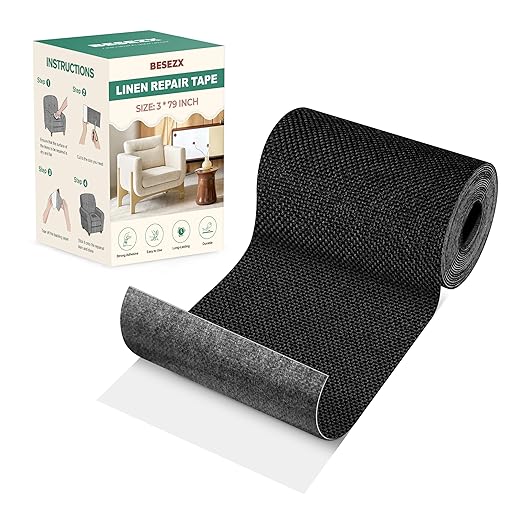 BESEZX Linen Fabric Repair Tape, 3x79 Inch Self Adhesive Repair Patches