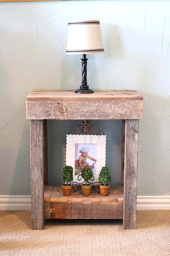 Doug and Cristy Designs Natural Rustic End Table