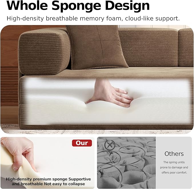 MoonSpeak 78.8''Sleeper Couch Bed