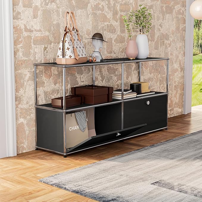 Modern Storage Cabinet Sideboard Versatile Free-Standing Organizer Cabinets
