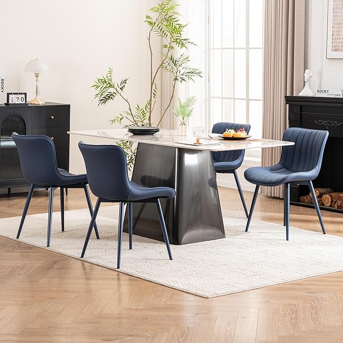 YOUNUOKE Mid-Century Modern Dining Chairs Set of 2, Armless Accent Chair