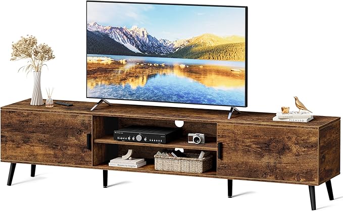 SUPERJARE 70.9 Inch TV Stand for 65, 75 Inch TV, Entertainment Center