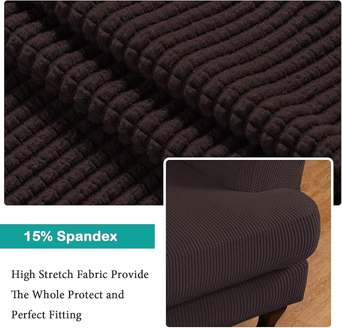 Turquoize Wingback Chair Covers 2 Piece Wing Chair Slipcover Stretch Slipcovers