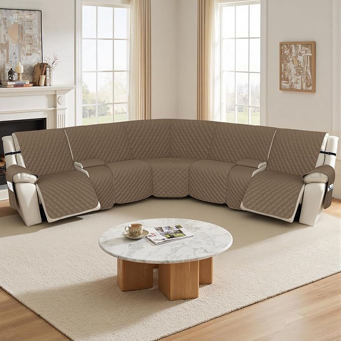 Arfntevss Recliner Sectional Couch Covers 1OO% Waterproof L Shape Sofa Cover