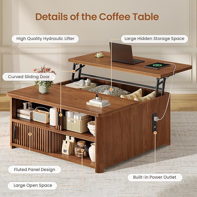 Itaar 31.5" Lift Top Coffee Table