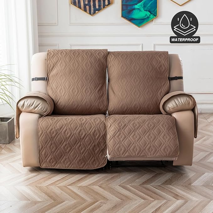 Genina Waterproof Loveseat Recliner Cover Non-Slip, Sofa Cover