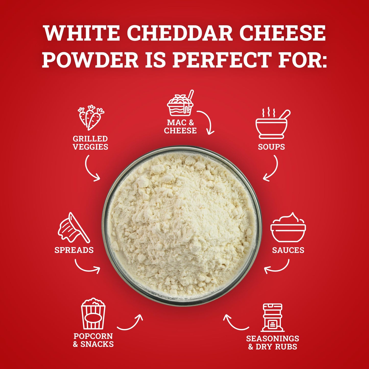 Hoosier Hill Farm White Cheddar Cheese Powder, 1LB (Pack of 1)