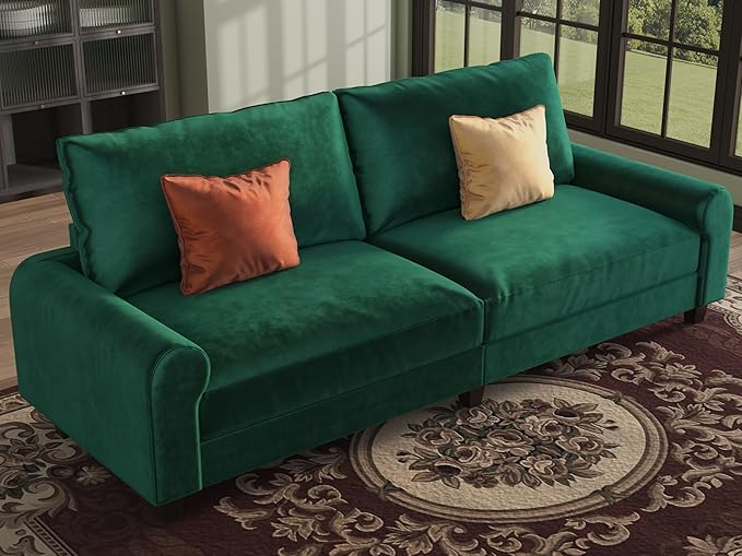 EASE MOOSE 70.6" Velvet Loveseat Sofa, Soft Deep Seat Couches