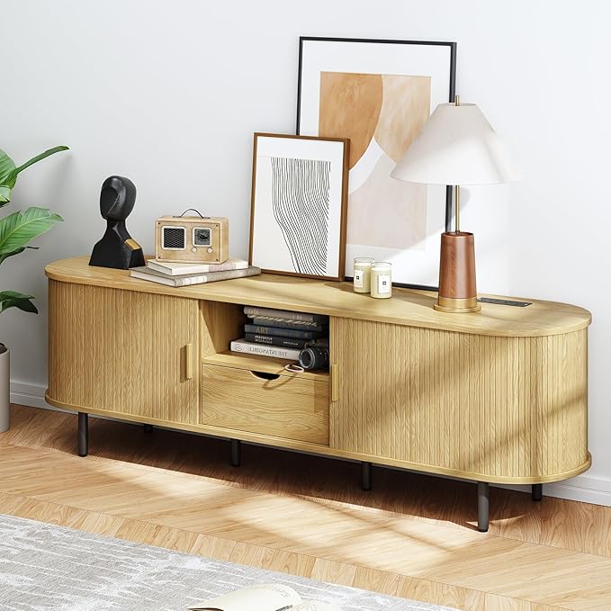 ONBRILL 69" TV Stand with Power Outlet