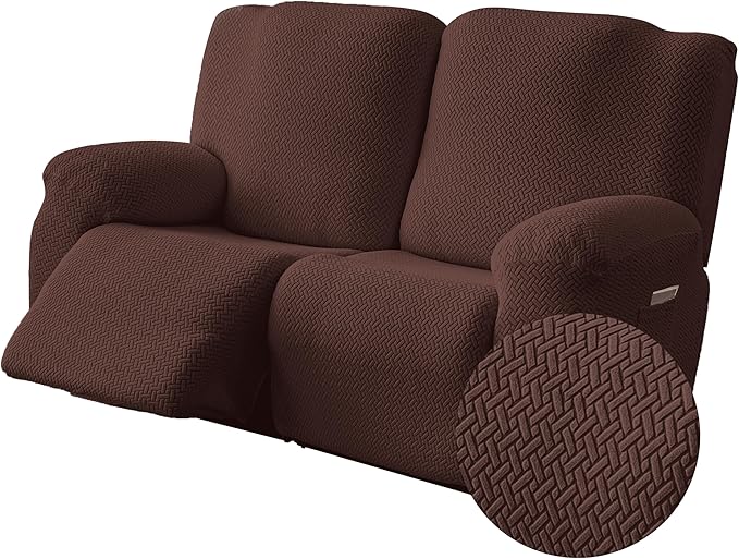 Genina Recliner Loveseat Covers, Stretch Reclining Sofa Covers, 2 Seater Couch