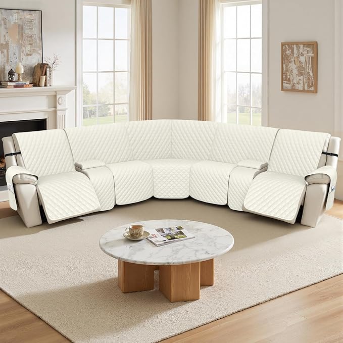 Arfntevss Recliner Sectional Couch Covers 1OO% Waterproof L Shape Sofa Cover