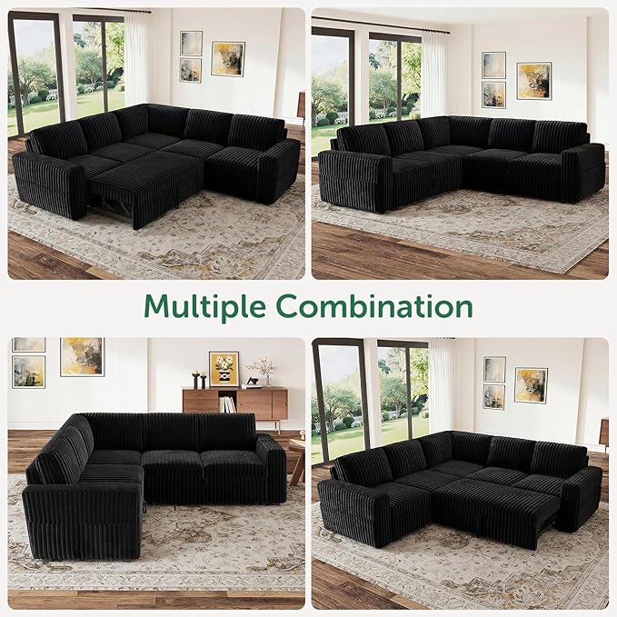 HONBAY Modular Sectional Sleeper Sofa